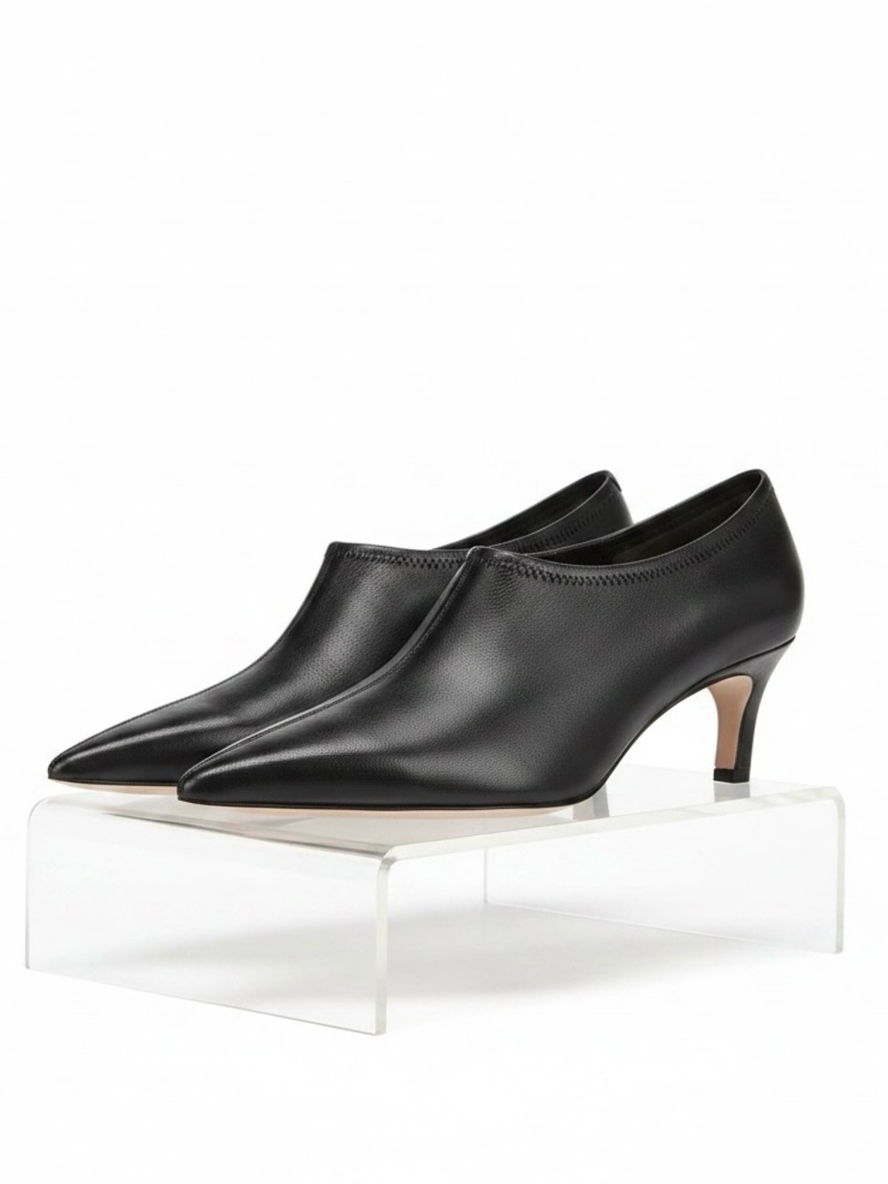 FAVORITE DAUGHTER Stoj Pointed Toe Kitten Heel Ankle Booties, Black, 6 (US)